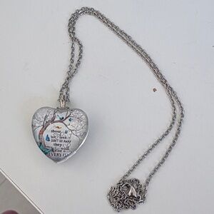 FREE with any bundle - Heart-Shaped Silver Pendant Necklace